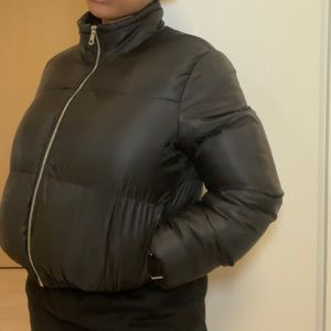 Black winter cropped jacket